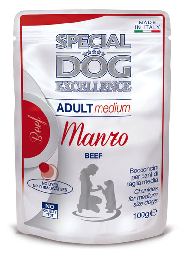 Excellence - Dog Wet Pouches Adult medium with beef -100g